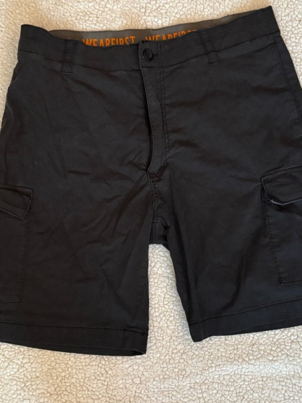 WearFirst Black Cargo Shorts Size 36